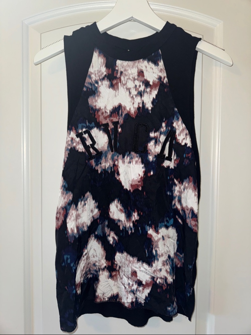 RVCA Black and White Graphic Muscle Tank